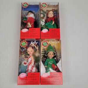Barbie Kelly Club Ornament Dolls Kelly Chelsie Maura Jenny Lot of 4 Christmas